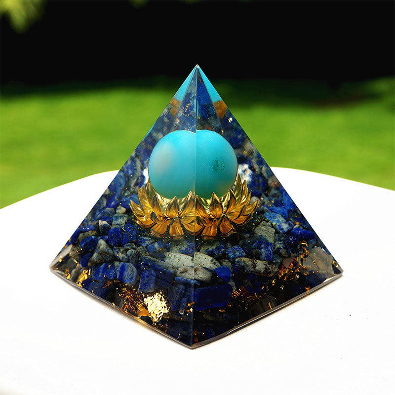 Olivenorma The Spiritual Expansion Turquoise & Lapis Lazuli Orgone Pyramid