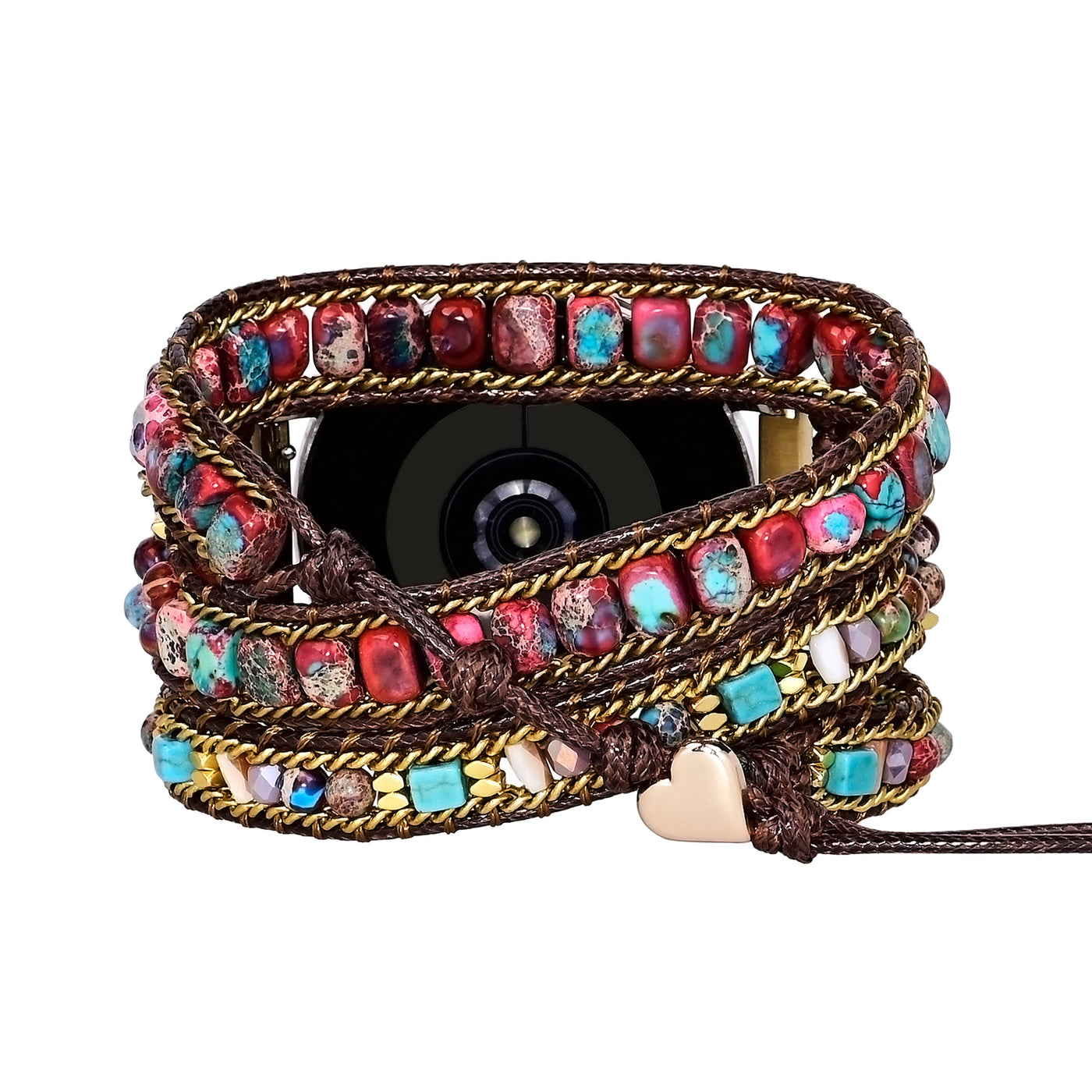 Olivenorma Red Blue Emperor Stone Samsung Strap Wrap Bracelet