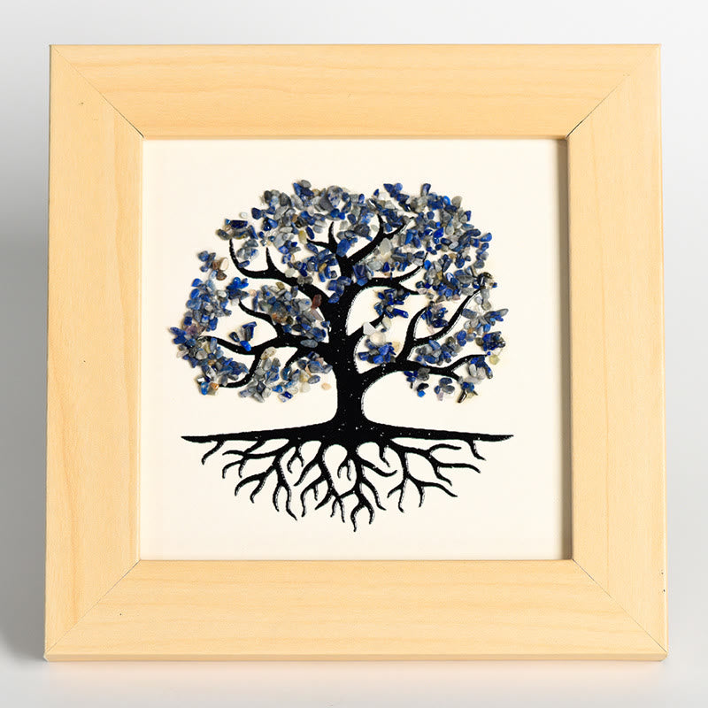 Olivenorma Natural Crystal Gravel Tree Of Life Photo Frame Decoration