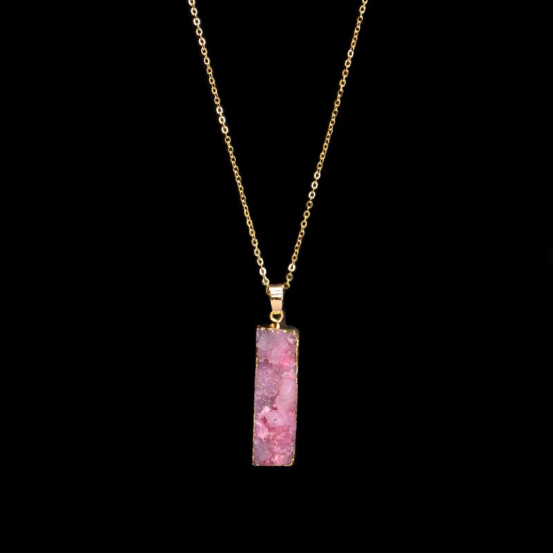 Olivenorma Natural Crystal Stone Necklace