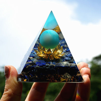 Olivenorma The Spiritual Expansion Turquoise & Lapis Lazuli Orgone Pyramid