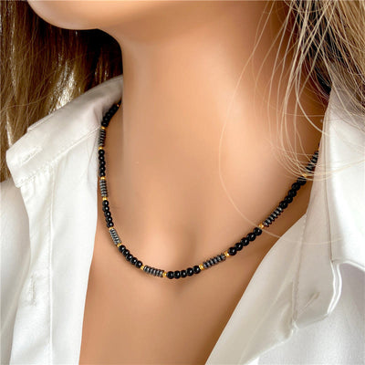 Olivenorma Gemstone & Hematite Necklace