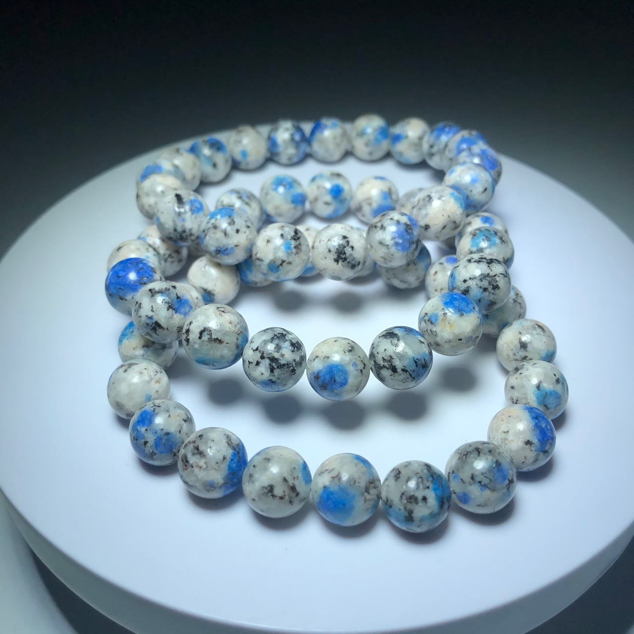 Olivenorma Natural Azurite 11mm Beads Energy Stone Bracelet