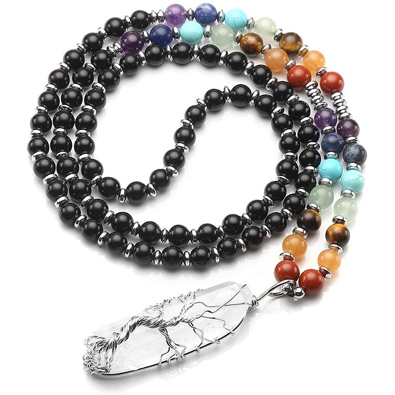 Natural Crystal Chakra Mala