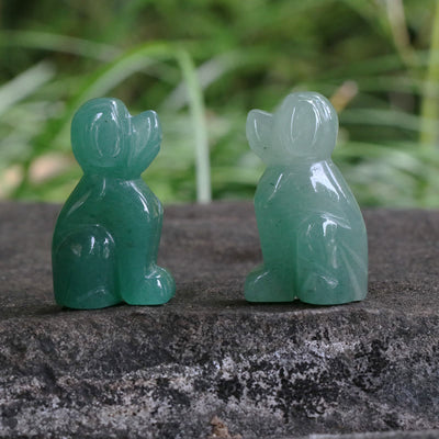 Olivenorma Green Aventurine Dog Stone Carving Gemstone Decoration - image 3