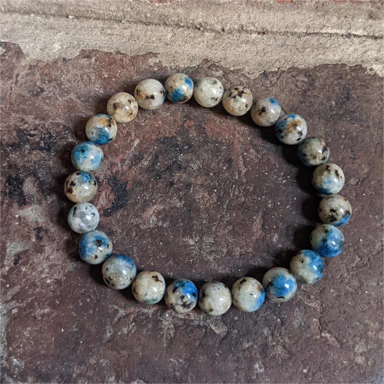 Olivenorma Natural Azurite 11mm Beads Energy Stone Bracelet