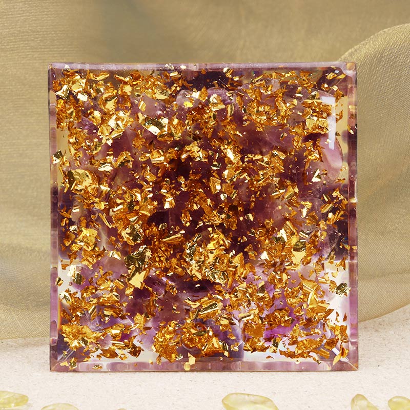 Olivenorma Amethyst Healing Orgone Pyramid