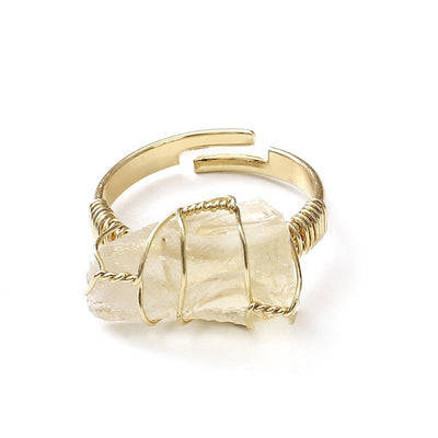 Natural Crystal Irregular Ring