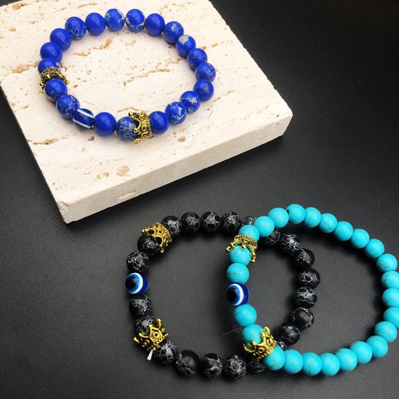 Olivenorma Turquoise With Evil Eye Protection Bracelet