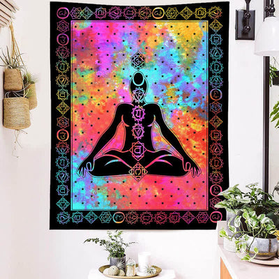 Meditation Vintage Wall Hanging Tapestry