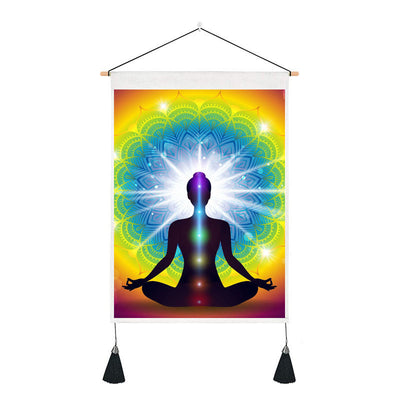 Olivenorma Zen Meditation Decorative Printed Chakra Tapestry