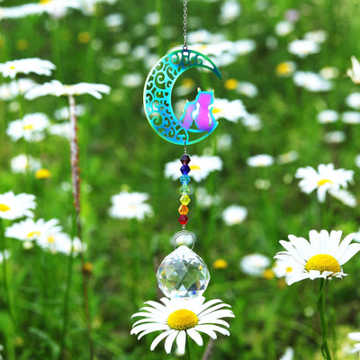 Olivenorma Clear Crystal Hanging Chakra Beads Wind Chime Suncatcher