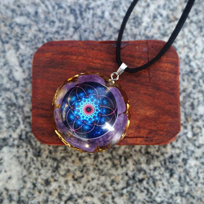 Olivenorma Natural Charoite Pendant Necklace