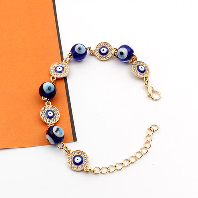 Olivenorma "Always Protected" Gold Chain Evil Eye Bracelet