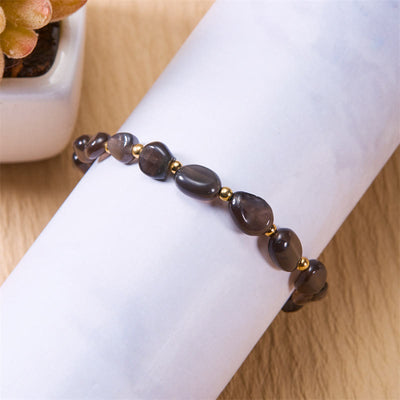 Olivenorma Natural Irregular Stone Beads Hand Woven Bracelet