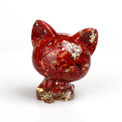 Olivenorma Natural Crystal Cat Gemstone Decoration