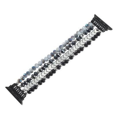 Olivenorma Alloy Arrow Crystal Beaded Watch Strap Bracelet