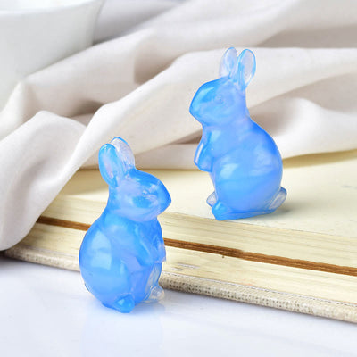 Olivenorma Charming Easter Bunny Crystal Figurine Gemstone Decoration