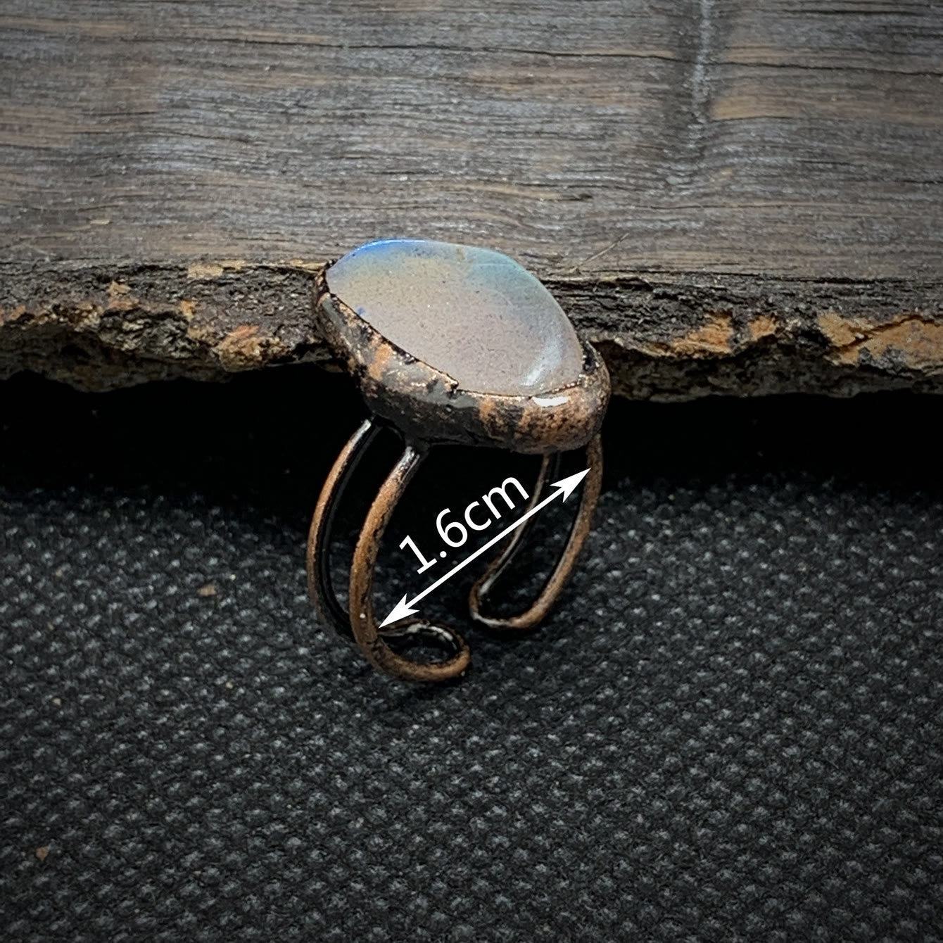 Olivenorma Natural Irregular Raw Stone Twelve Birthstone Adjustable Ring