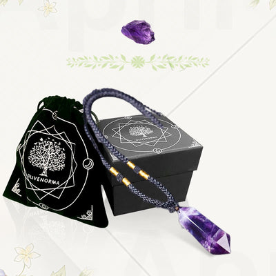 Olivenorma Natural Crystal Amethyst Healing Necklace - image 29