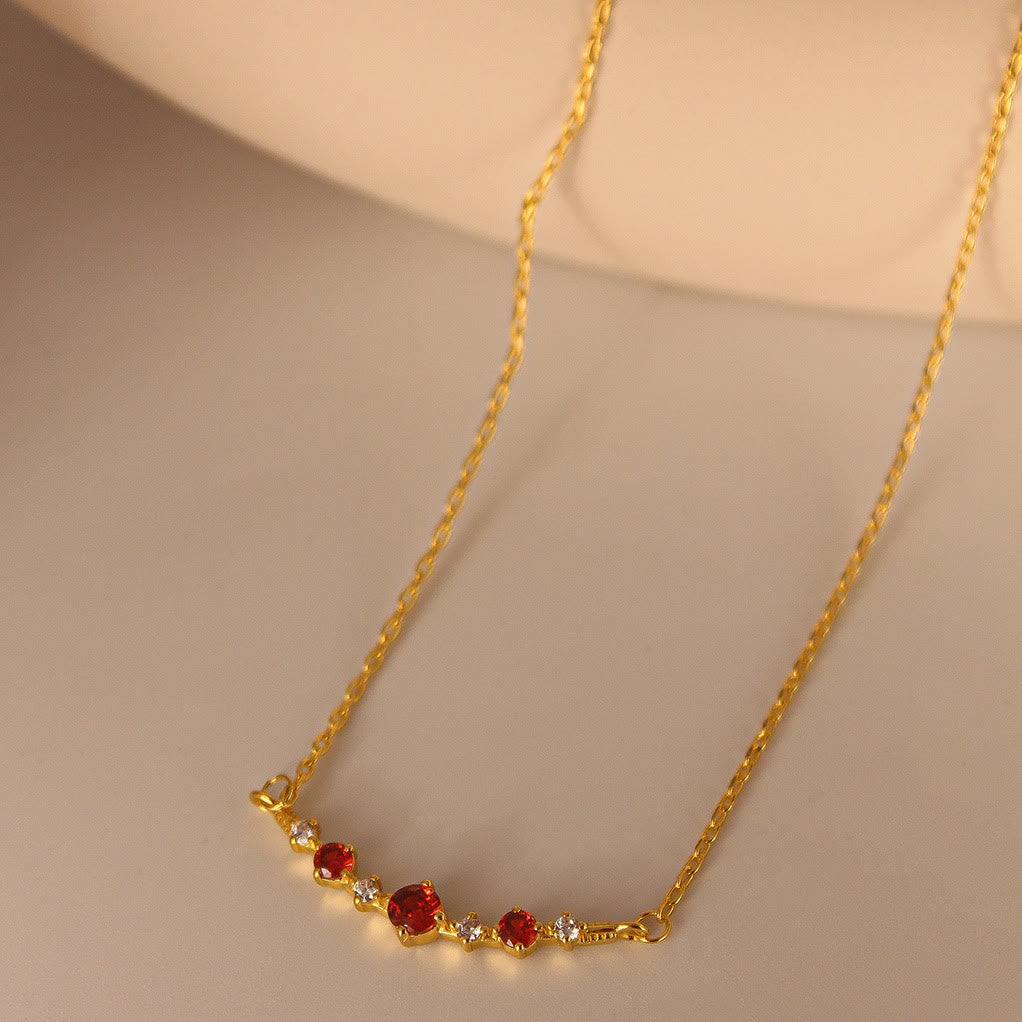 Olivenorma "Symbol of Independence" Garnet Diamond Necklace