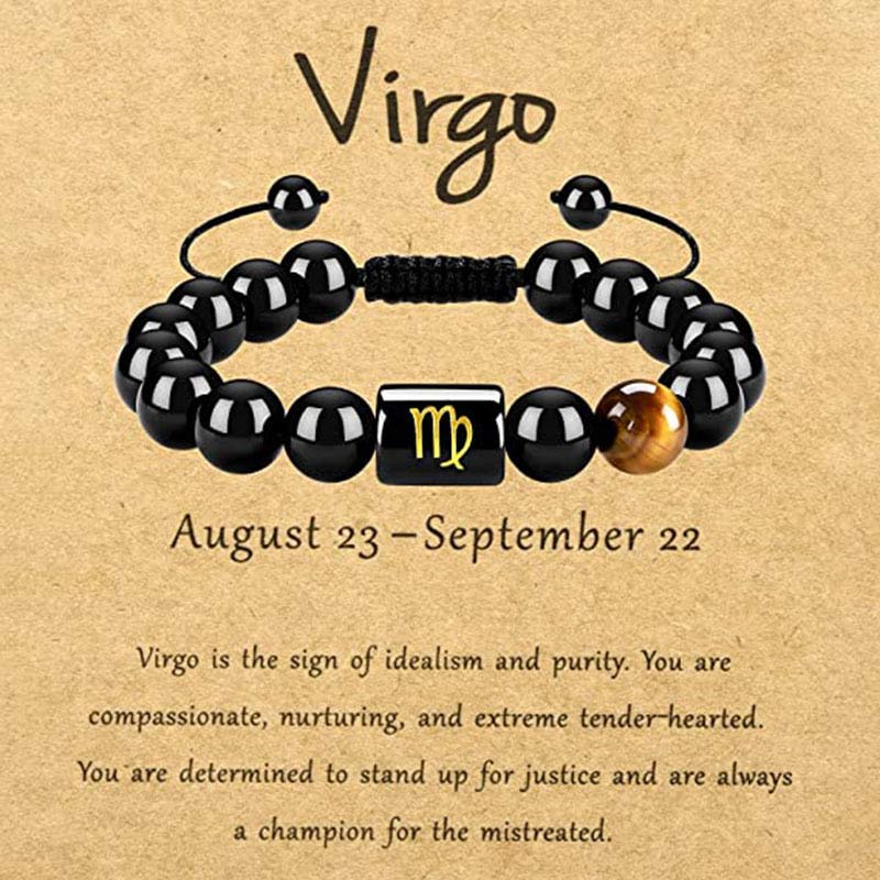 Olivenorma Tiger Eye With Obsidian Zodiac Bracelet