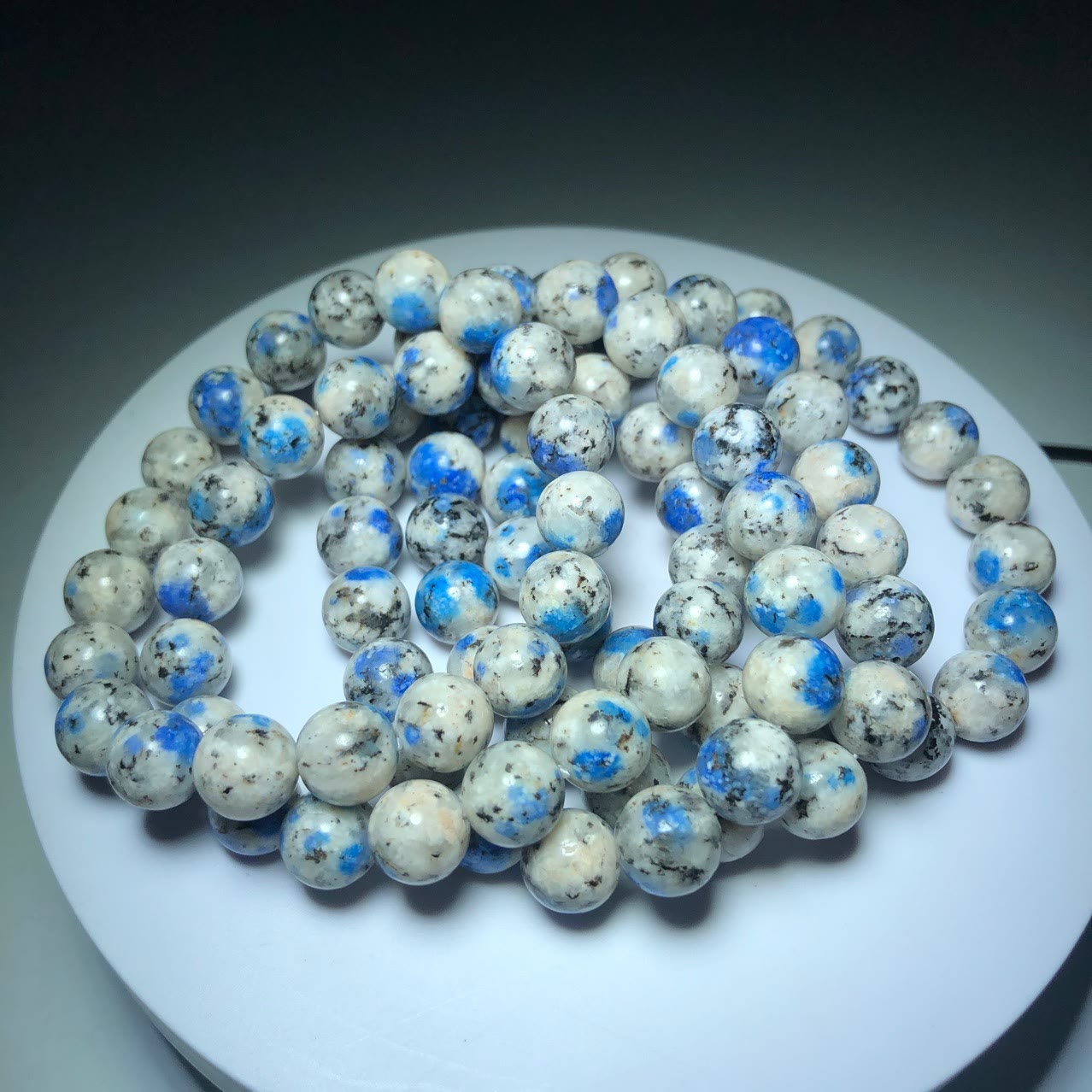 Olivenorma Natural Azurite 11mm Beads Energy Stone Bracelet