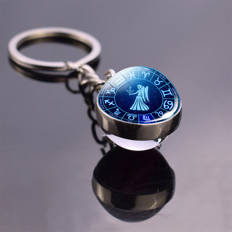 Glass 12 Stars Zodiac Protection Keychain - image 8