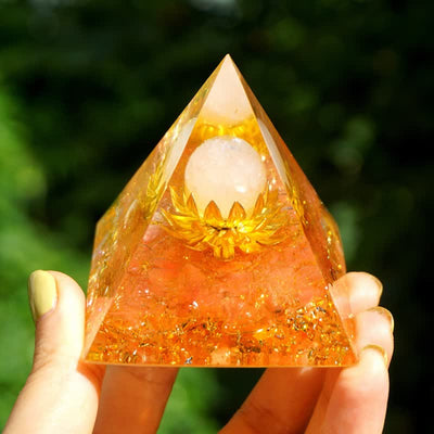 Olivenorma Rose Quartz Sphere Sun Stone Lotus Orgone Pyramid