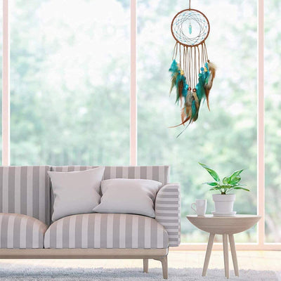 Olivenorma Turquoise Handmade Traditional Feather Dream Catcher - image 5