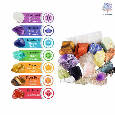 Olivenorma Colorful Crystal Rough Stone Set Crystal Set