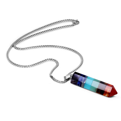 Crystal Hexagon Chakra Gemstone Necklace - image 3