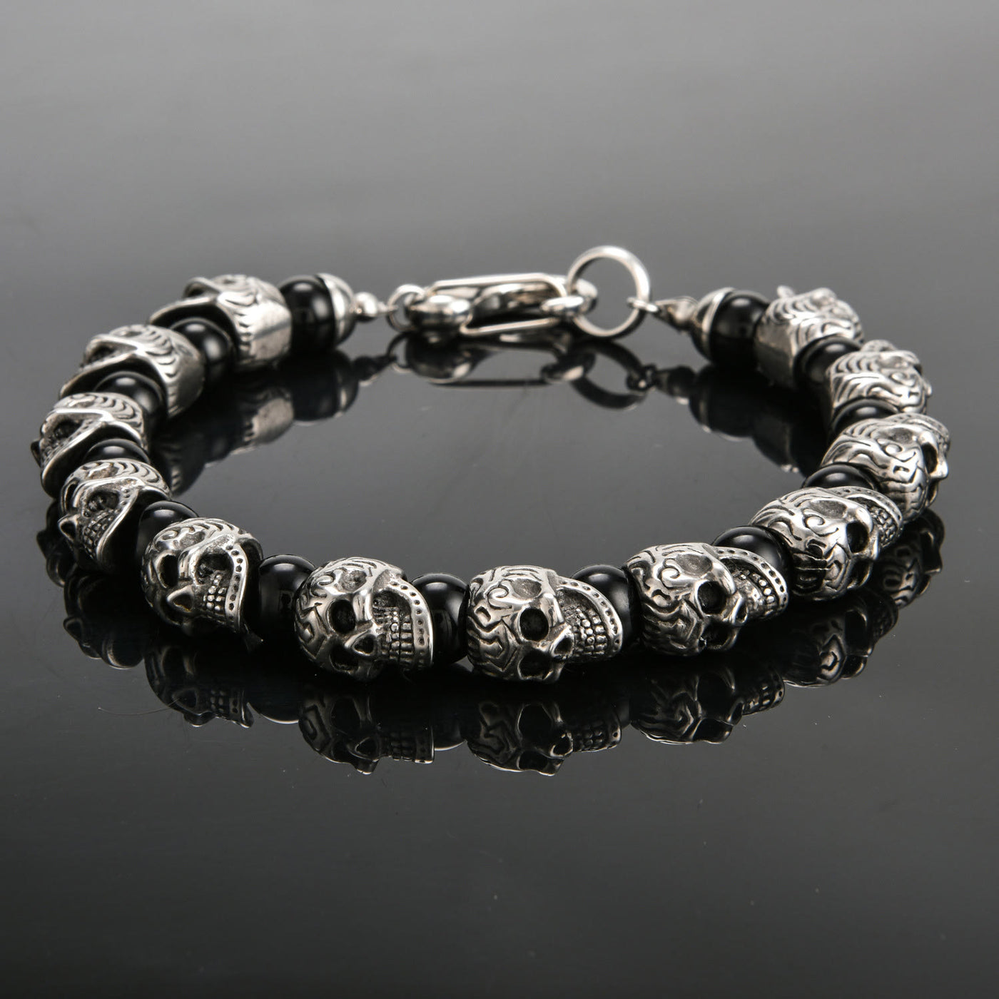 Olivenorma Natural Tiger Eye Handmade Stainless Steel Bracelet