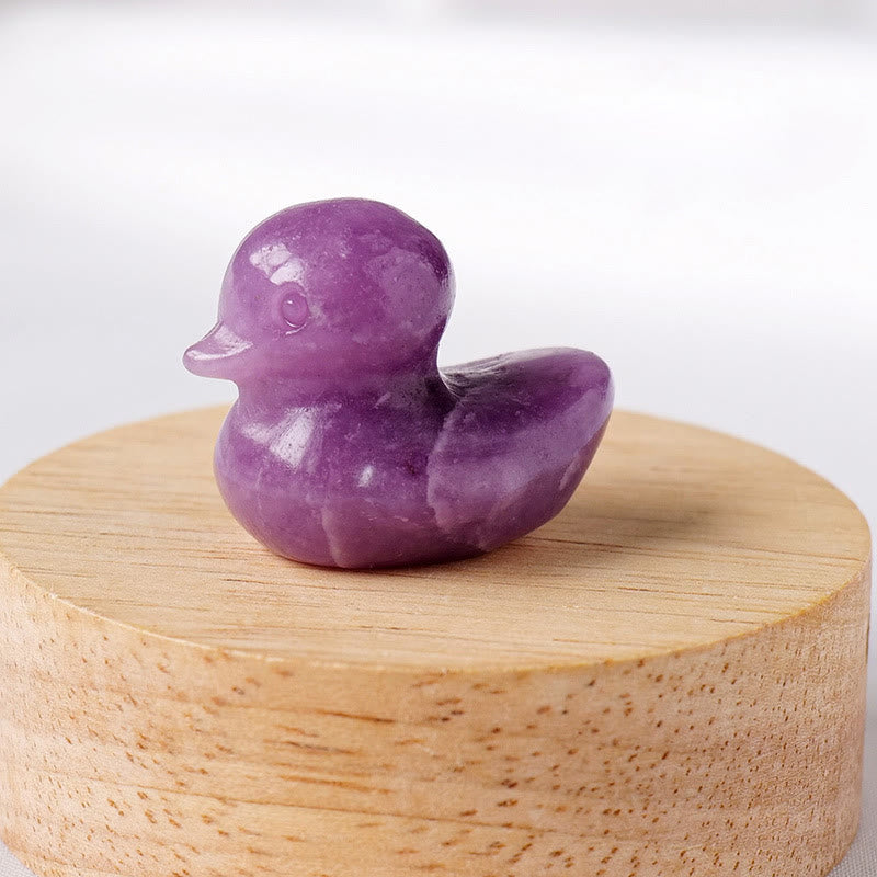 Olivenorma 1.2Inch Quartz Crystal Duck Carving Gemstone Decoration - Lepidolite - image 44