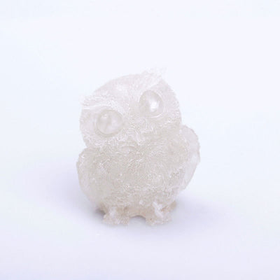 Olivenorma Natural Crystal Resin Owl Gemstone Decoration