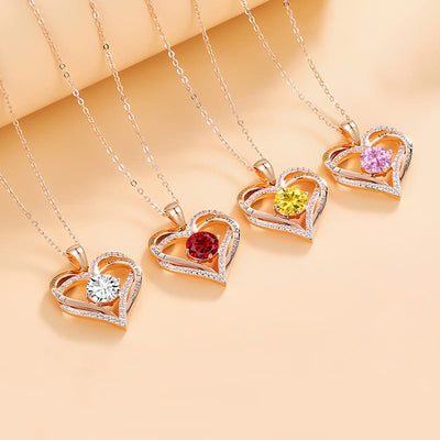 Olivenorma "I love you for always and forever" - Birtshtone Heart Necklace - image 30