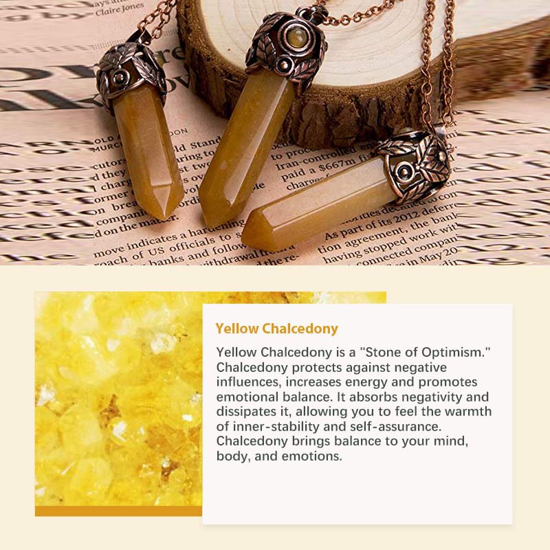 Olivenorma Natural Crystal Hexagon Necklace