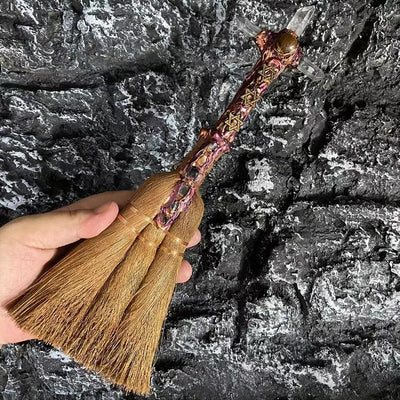 Olivenorma Crystal Broom Ritual Witch Ornamet