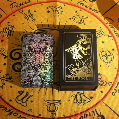 Olivenorma Bronzing Gold Foil Laser Bright Tarot Deck Cards