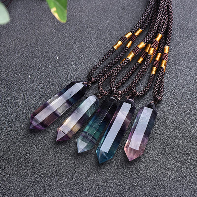 Olivenorma Natural Crystal Amethyst Healing Necklace - Fluorite - image 24