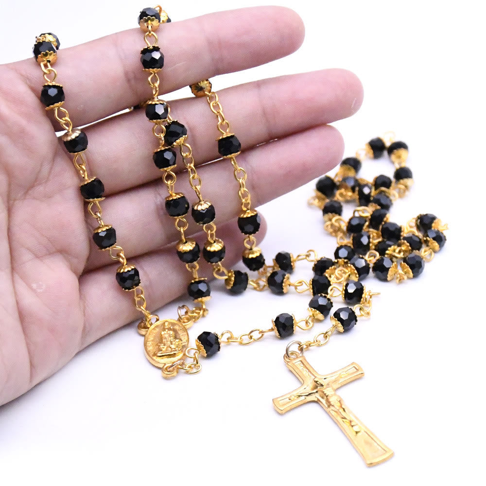 Olivenorma Obsidian Rosary Necklace