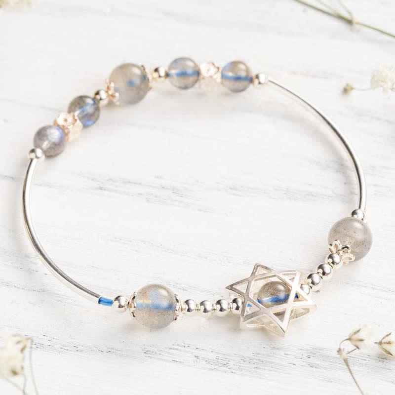 Olivenorma Moonstone Hexagram Bracelet