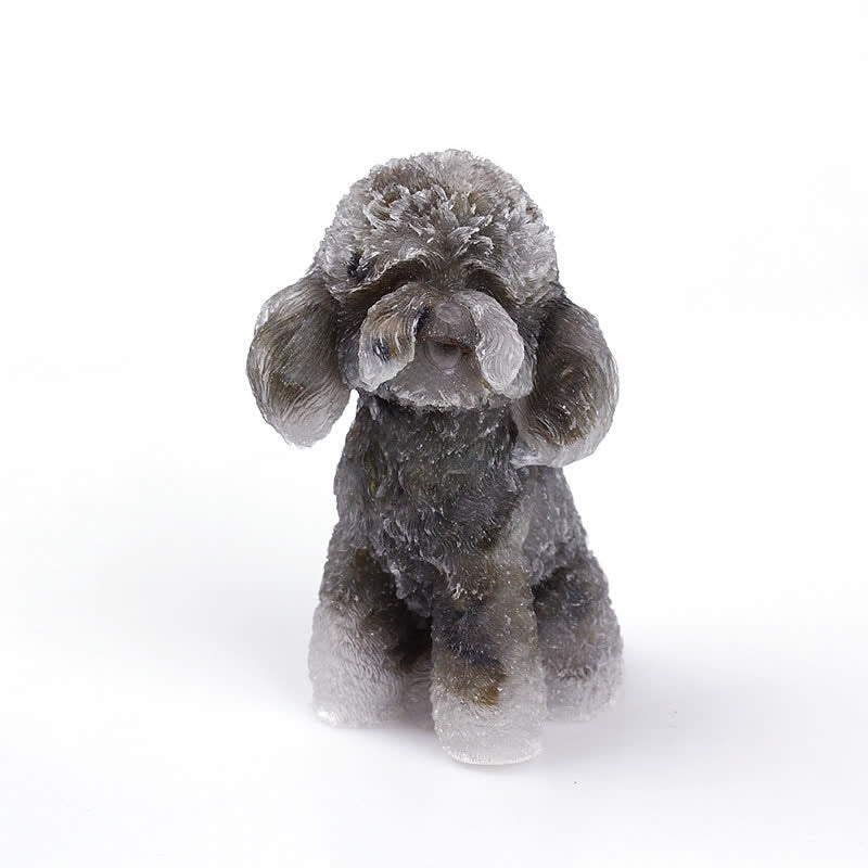 Olivenorma Natural Crystal Poodle Gemstone Decoration