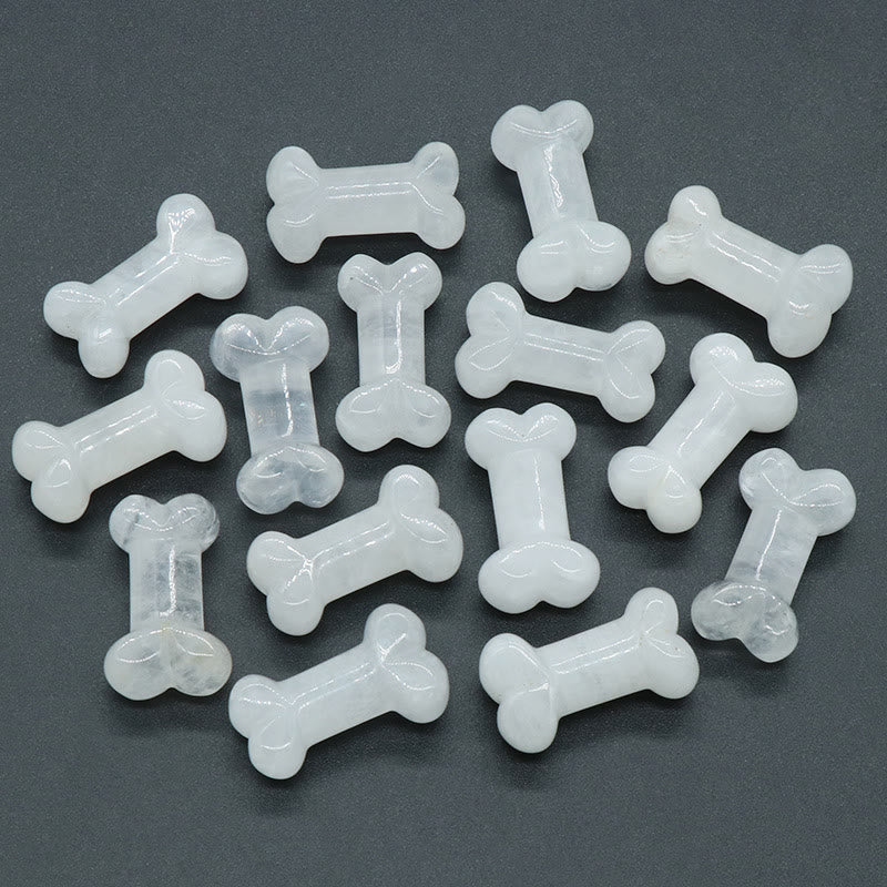 Olivenorma Natural Quartz Crystal Mini Bone Gemstone Decoration - Clear Crystal - image 22