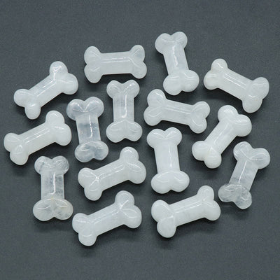 Olivenorma Natural Quartz Crystal Mini Bone Gemstone Decoration - Clear Crystal - image 22