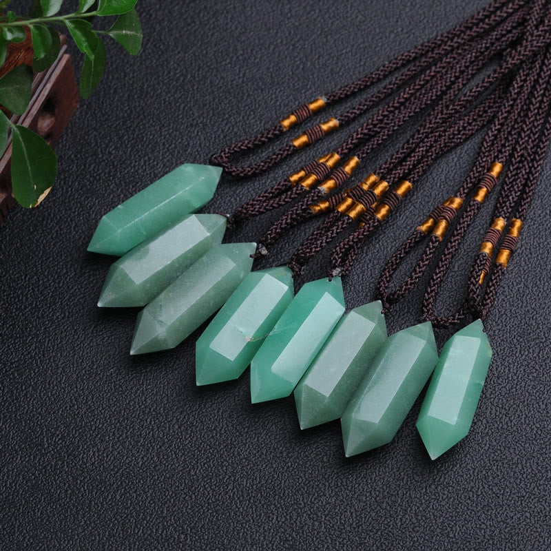Olivenorma Natural Crystal Amethyst Healing Necklace - Green Aventurine - image 20