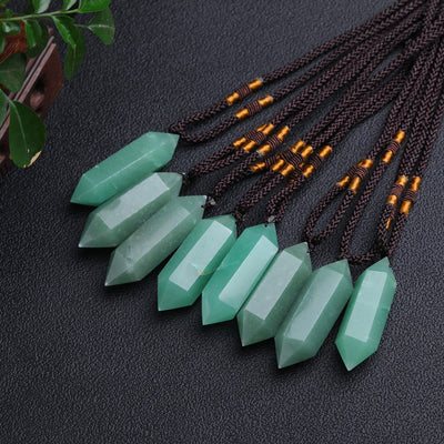 Olivenorma Natural Crystal Amethyst Healing Necklace - Green Aventurine - image 20