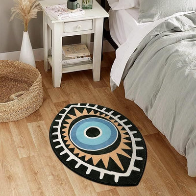 Olivenorma Black Evil Eye Bathroom Non-slip Rug Washable Carpet