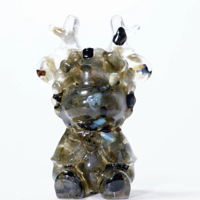 Olivenorma Natural Crystal Elk Ornament Gemstone Decoration - Labradorite - image 15