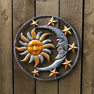 Olivenorma Sun And Moon Metal Wall Decor